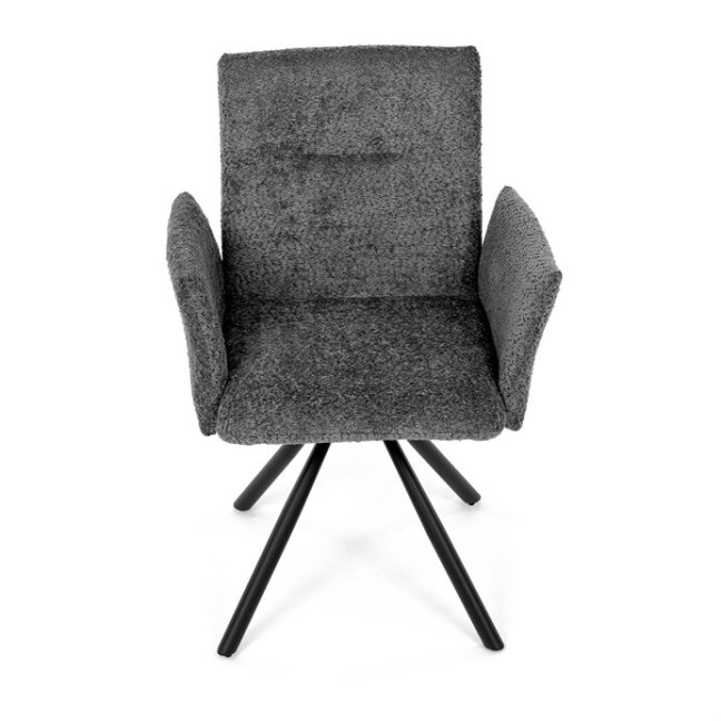 Jídelní otočné křeslo MANKA — kov, látka, více barev - Barevné varianty jídelního křesla MANKA: Šedá