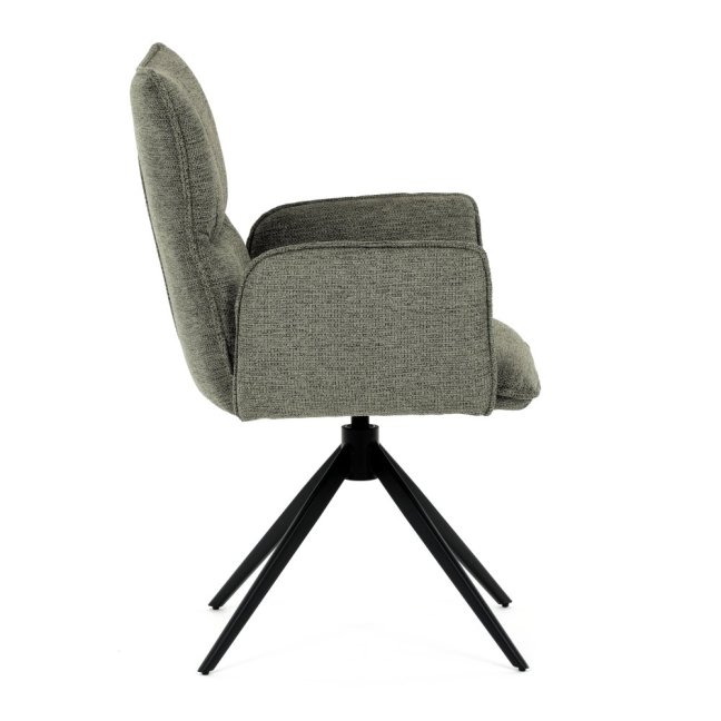 Jídelní otočné křeslo AMALI — kov, látka, více barev