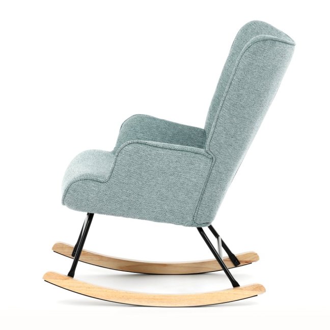 Houpací křeslo FABIAN — látka, modrá