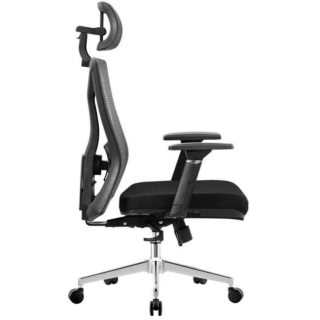 Kancelářská ergonomická židle Neoseat MARCO — látka, černá, nosnost 150 kg