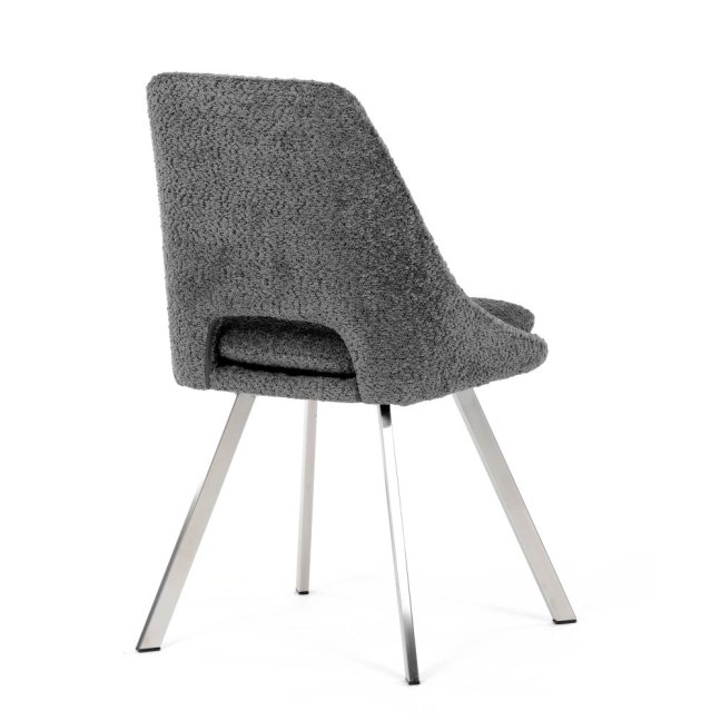 Jídelní židle TALISE — kov, látka, stříbrná / více barev