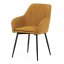 Jídelní křeslo JACOB — kov, látka, žlutá