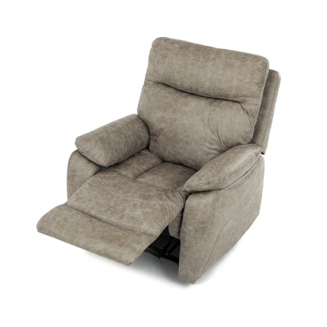 Relaxační polohovací TV křeslo NORBERT — látka, béžová, nosnost 150 kg