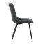 Jídelní židle DAEMON — kov, látka, černá / tmavě šedá