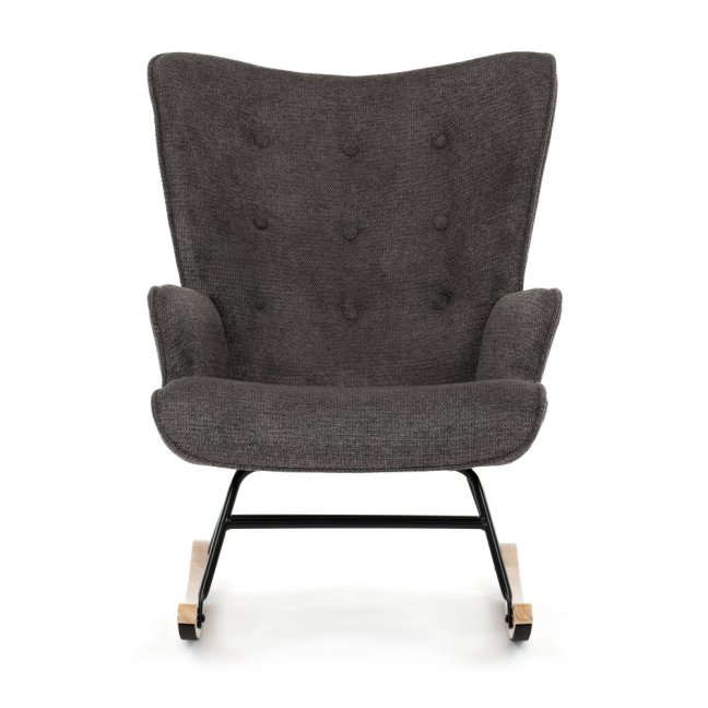 Houpací křeslo FABIAN — látka, šedá