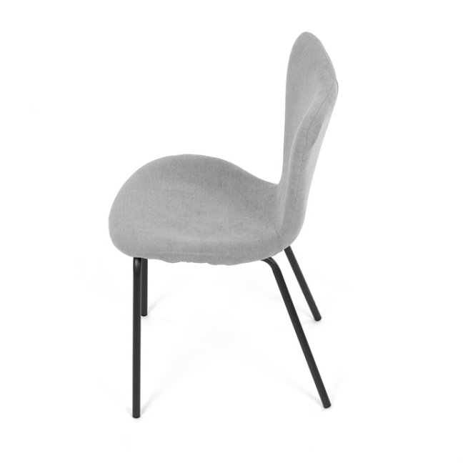 Jídelní židle JULES — kov, látka, více barev - Barevné varianty jídelní židle JULES: Světle šedá