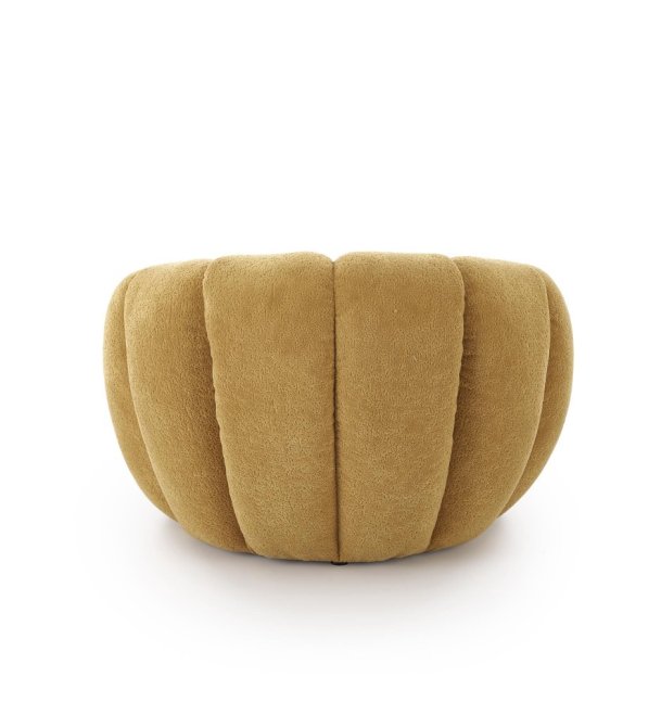 Designové křeslo GASPAR II — látka, žlutá