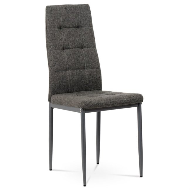 Jídelní židle LALI — kov, látka, šedá