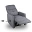TV křeslo MODO PLUS s elektrickým polohováním — látka, šedá, nosnost 130 kg