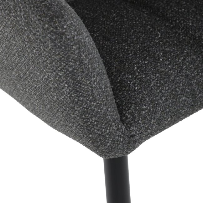 Jídelní křeslo LYON — kov, látka, více barev - Barevné varianty jídelního křesla LYON: Tmavě šedá