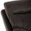 Relaxační polohovací TV křeslo NORBERT — látka, tmavě hnědá, nosnost 150 kg