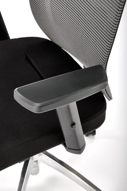 Kancelářská ergonomická židle ADMIRAL — síť / látka, černá