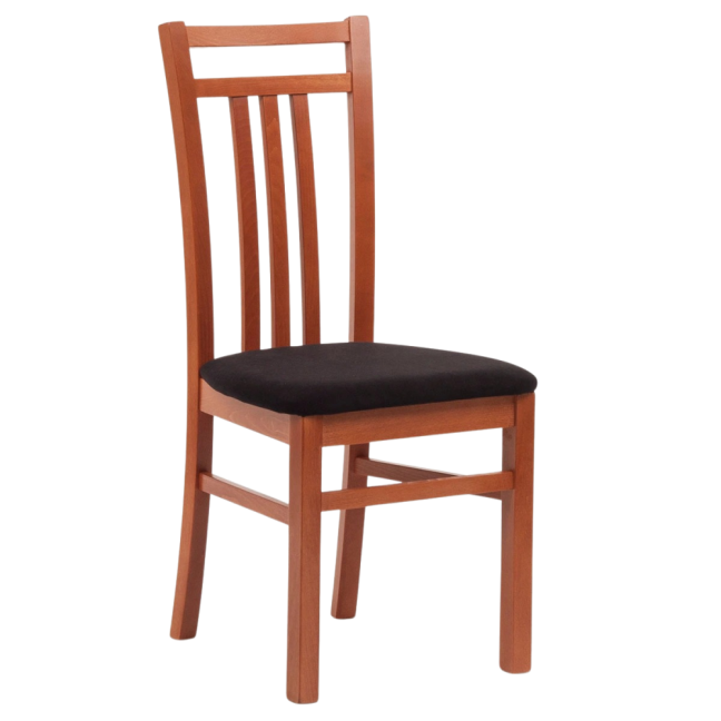 Jídelní čalouněná židle LOTY — masiv, látka, více barev - Moření jídelní židle: Třešeň, Barva čalounění látkou VELVET: Velvet terracotta 44