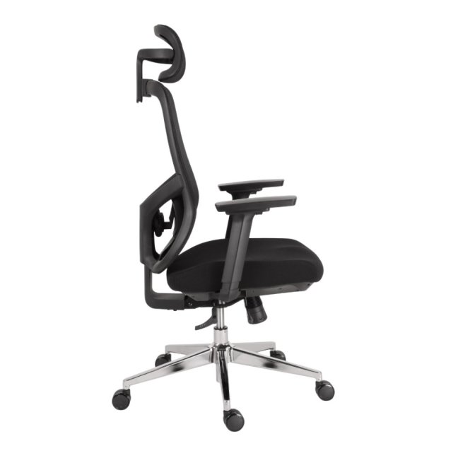 Kancelářská ergonomická židle Neoseat ALLY — síť / látka, černá, nosnost 150 kg