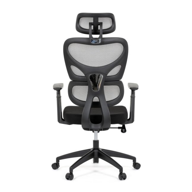 Kancelářská ergonomická židle GRANT — síť, látka, černá / šedá