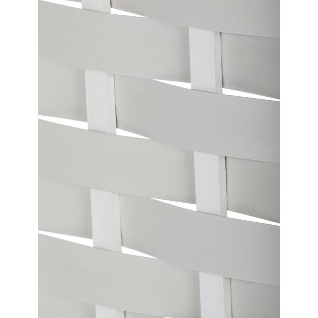 3dílný paravan MAKOTO — dřevo, bílá