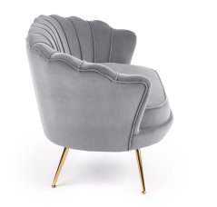 Designová pohovka AMORINITO XL — kov, látka, zlatá / šedá