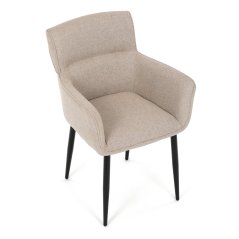 Jídelní křeslo JIMBO — kov, látka, béžová