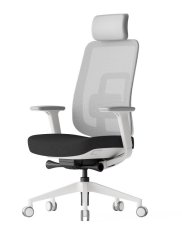 Kancelářská ergonomická židle K42 White — síť, látka, bílá / více barev