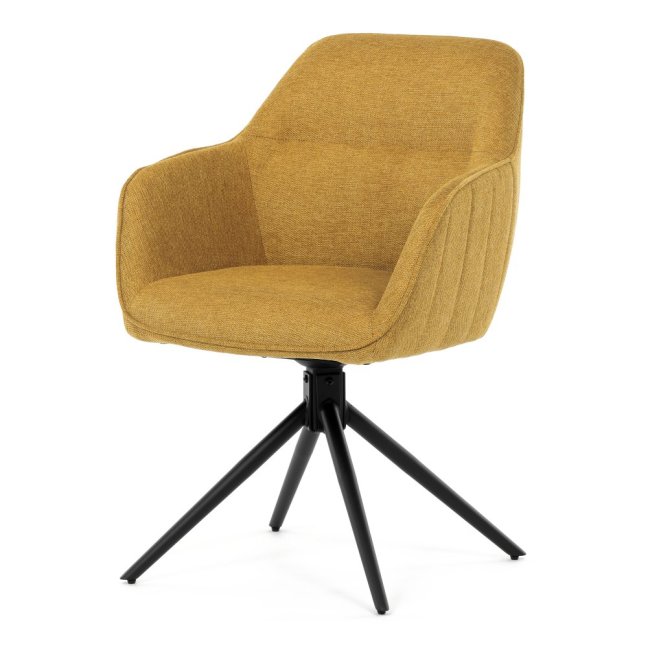 Jídelní otočná židle SCARA — kov, látka, více barev