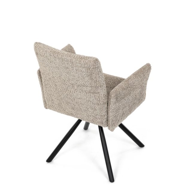 Jídelní otočné křeslo MANKA — kov, látka, více barev - Barevné varianty jídelního křesla MANKA: Šedá