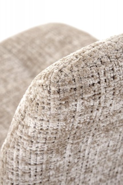 Jídelní židle MARTA — kov, látka, béžová