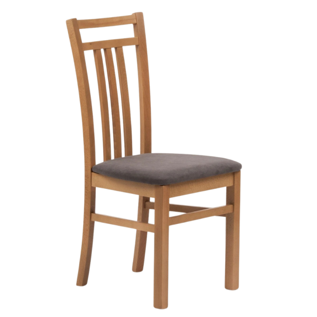 Jídelní čalouněná židle LOTY — masiv, látka, více barev - Moření jídelní židle: Třešeň, Barva čalounění látkou VELVET: Velvet terracotta 44