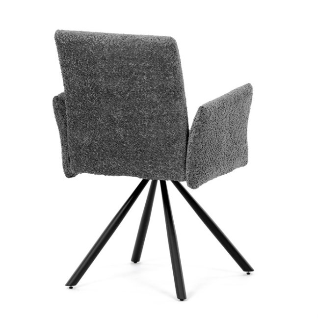 Jídelní otočné křeslo MANKA — kov, látka, více barev - Barevné varianty jídelního křesla MANKA: Šedá