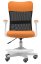 Dětská židle Neoseat MONKEY WHITE s podnoží — látka, bílá / oranžová