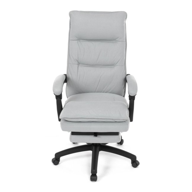 Kancelářské křeslo TITUS s podnožkou — látka, světle šedá