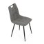 Jídelní židle KLAUDIUS — kov, látka, černá / šedá, nosnost 150 kg