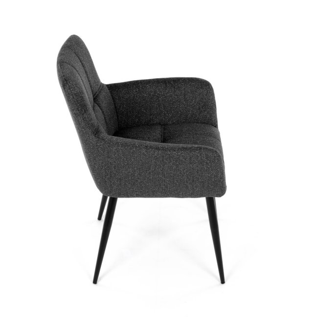 Jídelní křeslo LYON — kov, látka, více barev - Barevné varianty jídelního křesla LYON: Tmavě šedá