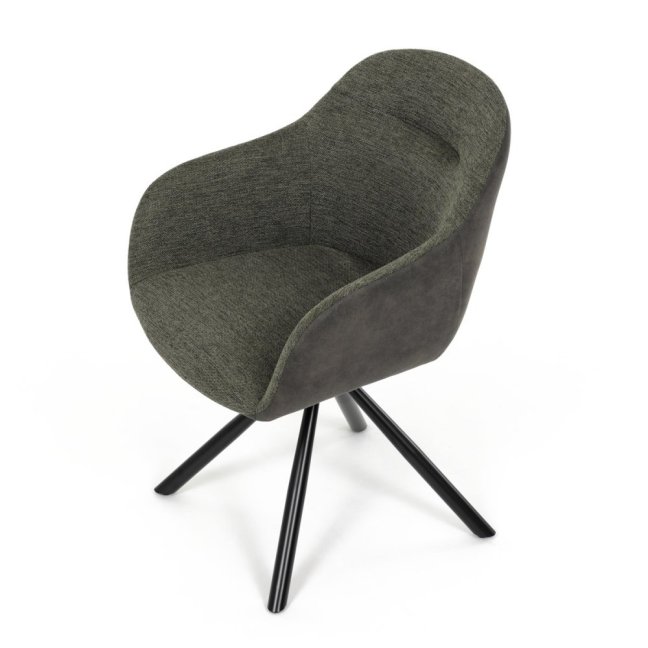 Jídelní otočné křeslo HILARY — kov, látka, šedá / více barev - Barevné varianty jídelního křesla HILARY: Šedá