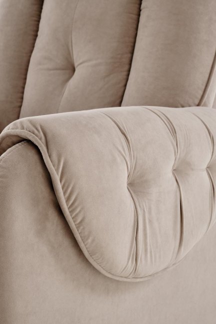 Relaxační křeslo HORTON s elektrickým polohováním — látka, béžová