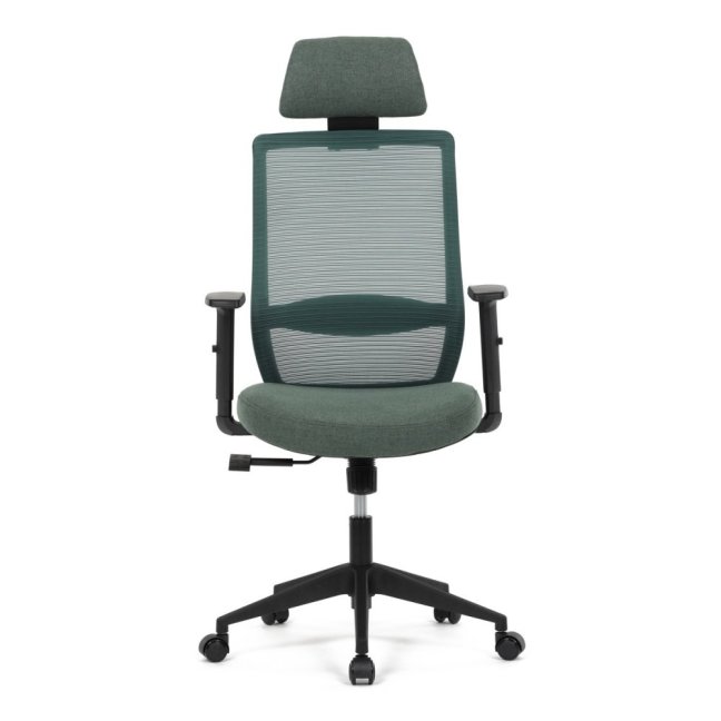 Kancelářská ergonomická židle SENA — látka, černá / zelená