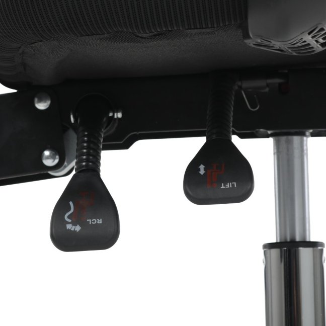 Kancelářská ergonomická židle LUMOS — síťovina, černá