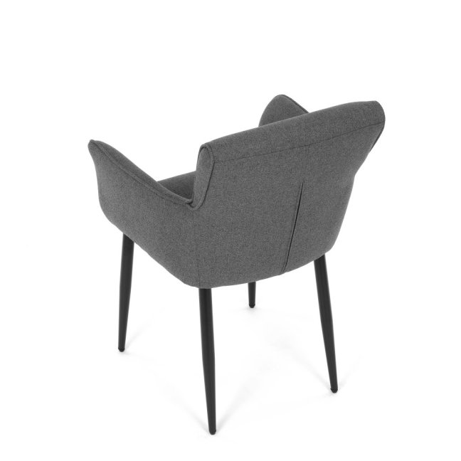 Jídelní křeslo JIMBO — kov, látka, šedá