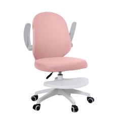 Dětská otočná židle Neoseat JUNI 012 s podnoží — látka, růžová