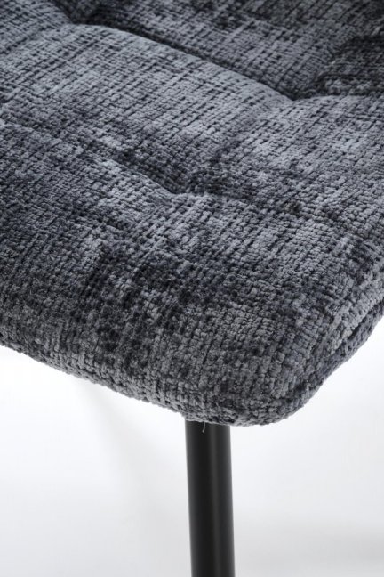 Jídelní židle MARTA — kov, látka, šedá