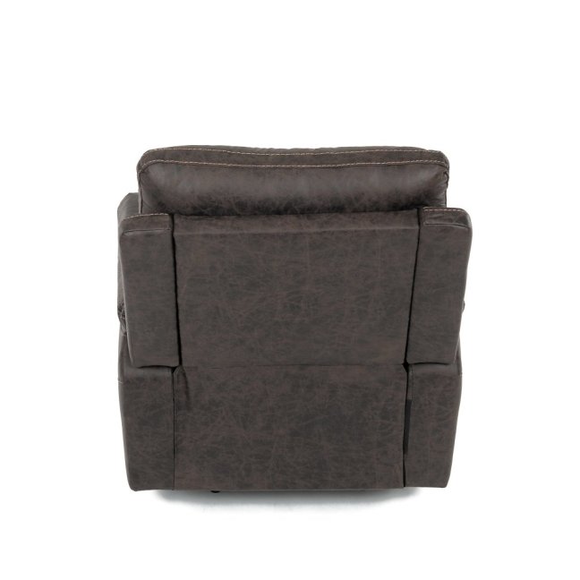 Relaxační polohovací TV křeslo NORBERT — látka, tmavě hnědá, nosnost 150 kg