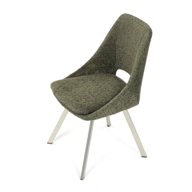 Jídelní židle TALISE — kov, látka, stříbrná / více barev