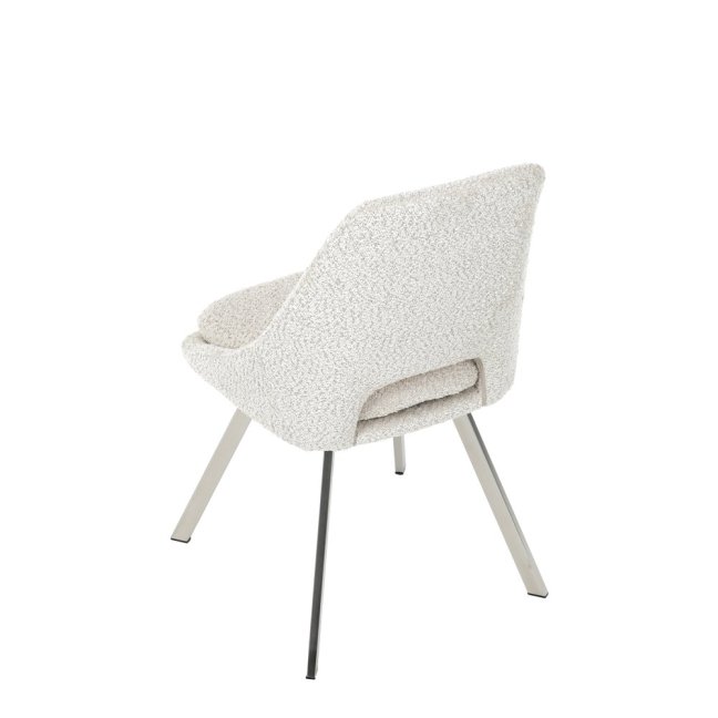 Jídelní židle TALISE — kov, látka, stříbrná / více barev