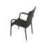 Zahradní křeslo SELEN — kov, umělý ratan, černá
