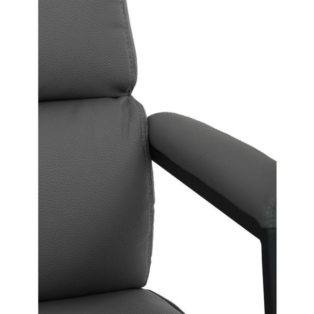 Kancelářské křeslo DARGO — ekokůže, tmavě šedá