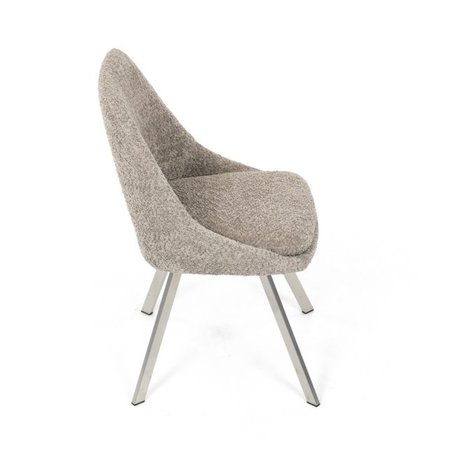 Jídelní židle TALISE — kov, látka, stříbrná / více barev