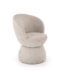 Relaxační otočné křeslo FRANNY — kov, látka, béžová