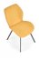 Jídelní židle PAPAYA — kov, látka, hořčicová