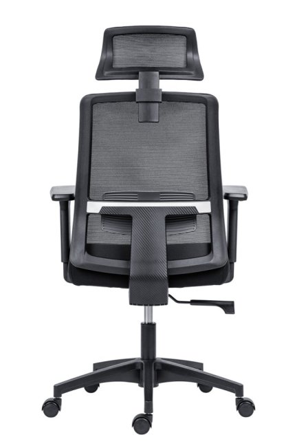 Kancelářská ergonomická židle DELFO — síť / látka, černá