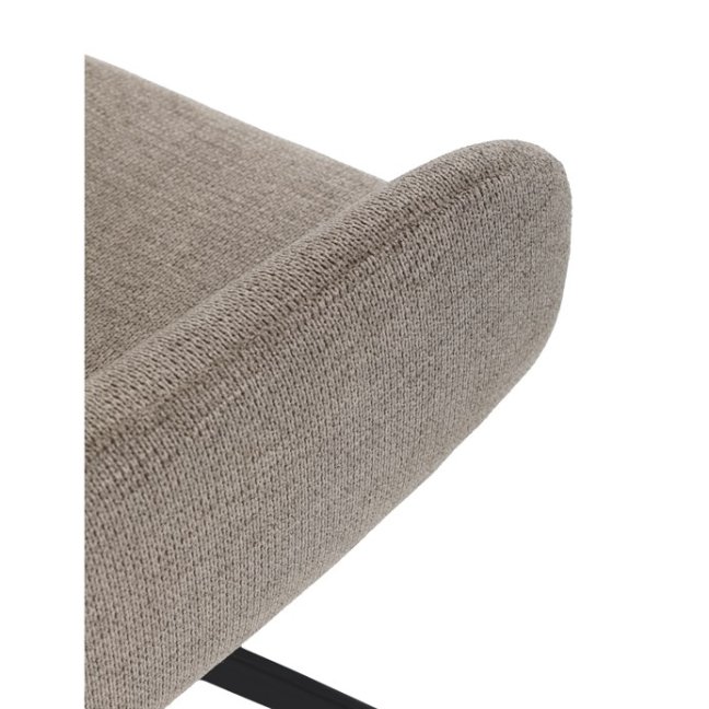 Jídelní otočné křeslo PAMELA — kov, látka, lanýžová