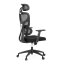 Kancelářská ergonomická židle GRANT — síť, látka, černá
